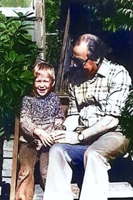 Mr. Gerrit Spanjaards with his Grandson Danny