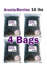 Aronia Berries - Fresh Frozen - 16lbs - Four 4lb Bags