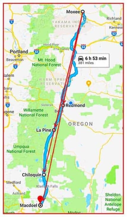 Apple Cup Race 3, Paisley OR, 267 Mile Race Map, 2016-05-01
