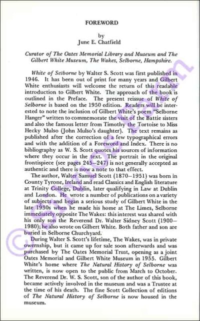 White of Selborne: by Walter S. Scott (Author)