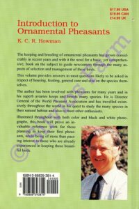Introduction to Ornamental Pheasants: by K. C. R. Howman