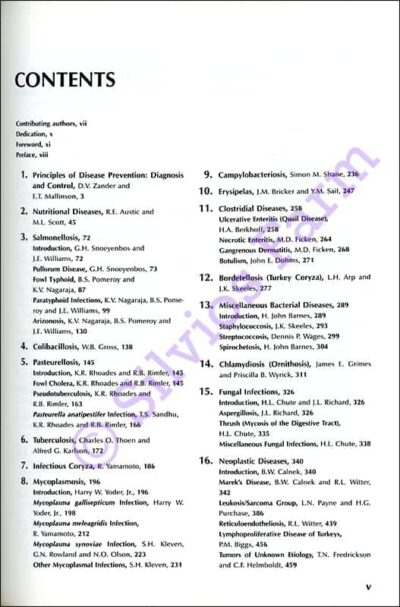 Diseases of Poultry (Ninth Edition): by Bruce W. Calnek (Author) H. John Barnes (Author) C.W. Beard (Author) W.M. Reid (Author) H.W. Yoder, Jr. (Author)