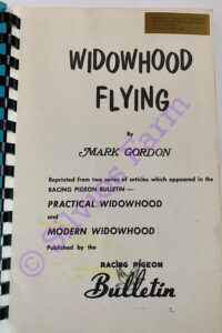 Widowhood Flying: by Mark Gordon